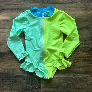 Forever French Baby Neon swimsuit, 18-24 months.